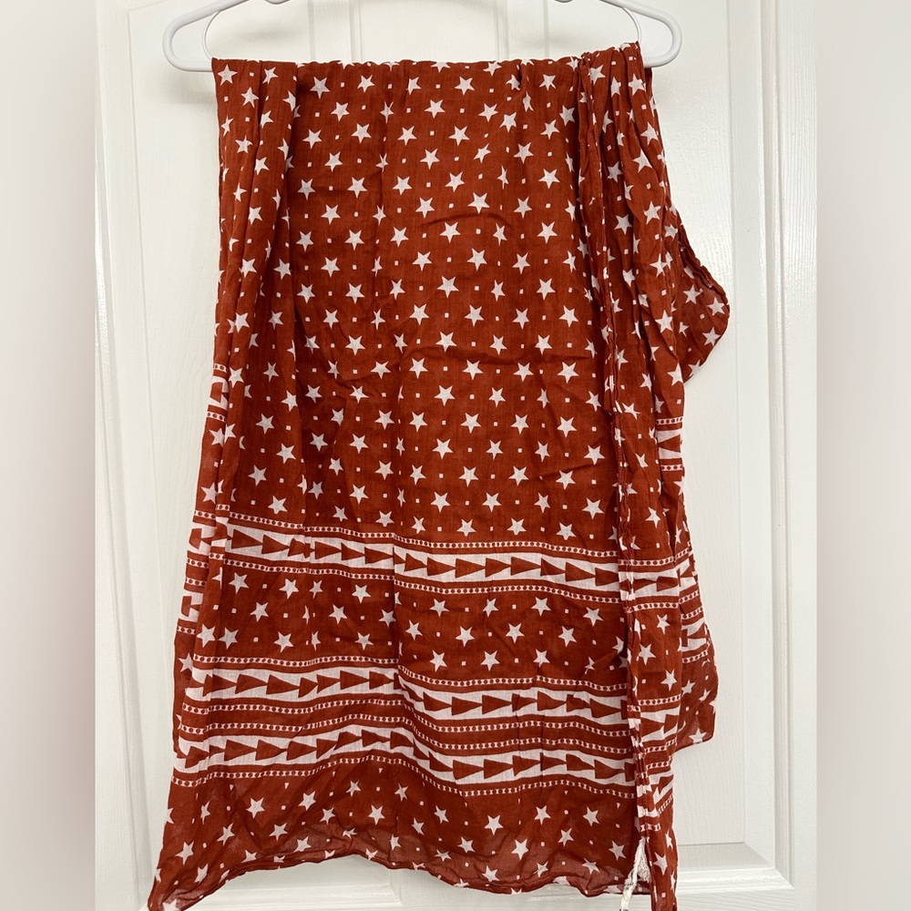 Merci Paris Star Print Scarf – Oversized